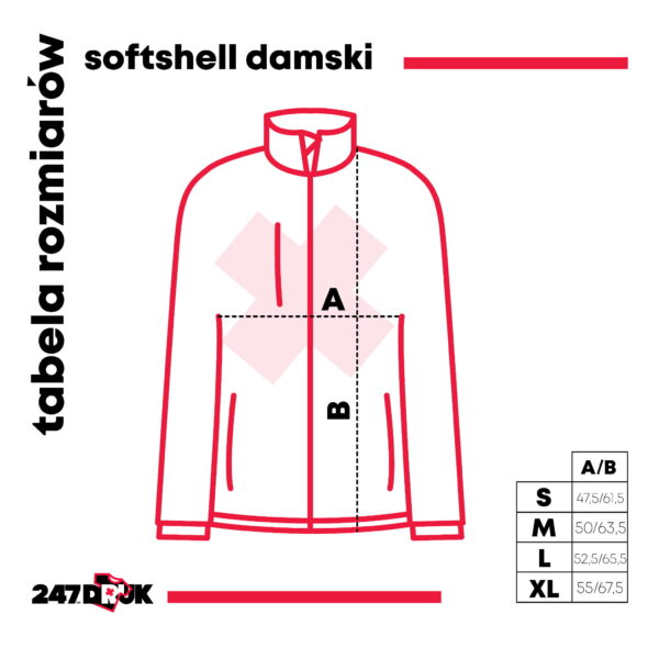 Softshell damski z własnym nadrukiem na piersi - obrazek 2
