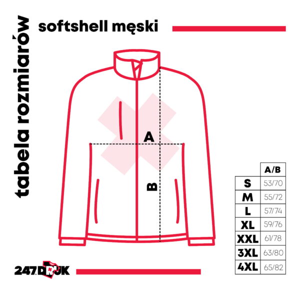 Softshell z własnym nadrukiem na piersi i plecach - obrazek 2
