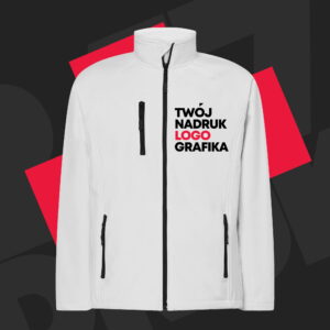 Softshell z własnym nadrukiem na piersi