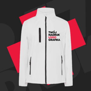 Softshell damski z własnym nadrukiem na piersi